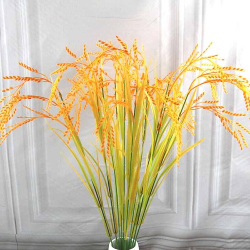Artificial Wheat Bouquet Plant Plastic Flower Wreath Wedding Party Decoration DIY Craft Scrapbook Home Decor