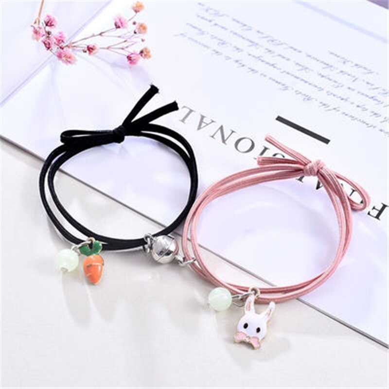 2023 Bracciale luminoso gatto stella luna coppia fascino fatto a mano corda regolabile braccialetto amico abbinato amore infinito gioielli regali