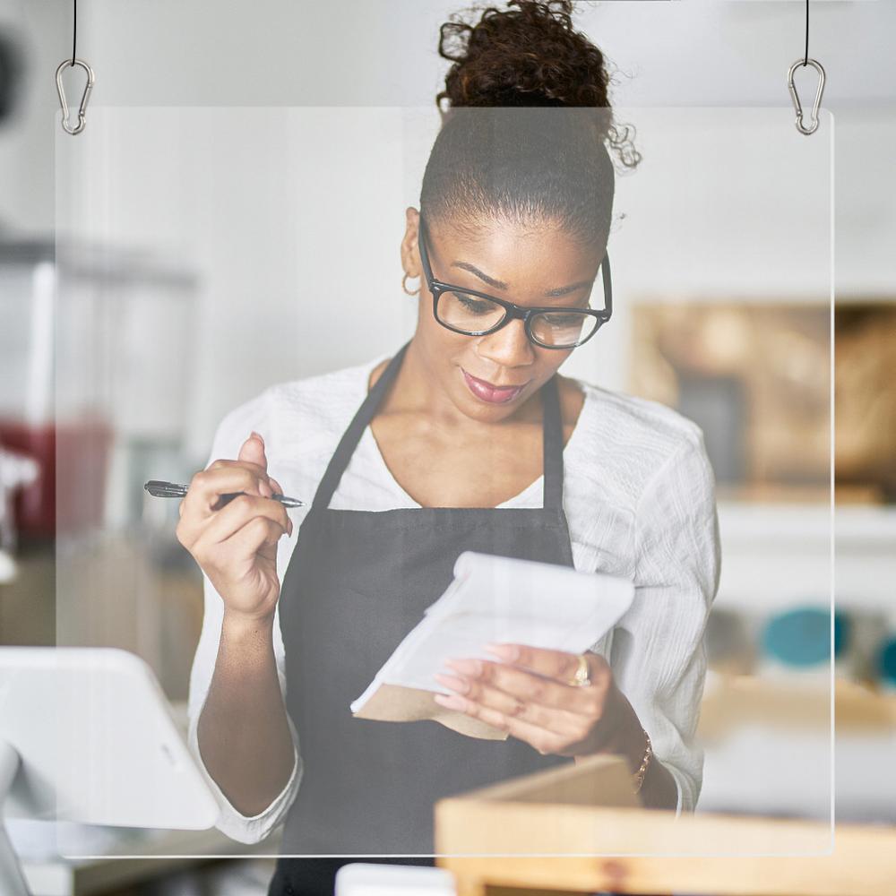 Hanging Clear Perfection Reception Side Protection Safety Isolation Glass Counter Top 50 X 32cm Appeal To Safe Counter Dropshipp