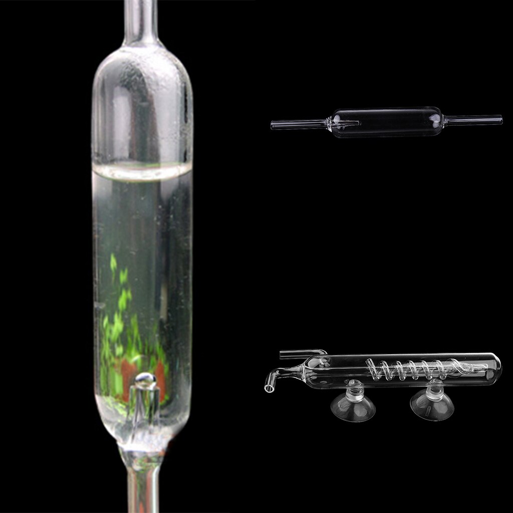 Aquarium tank  co2 diffuser bellenteller recht/spiraal met zuignap