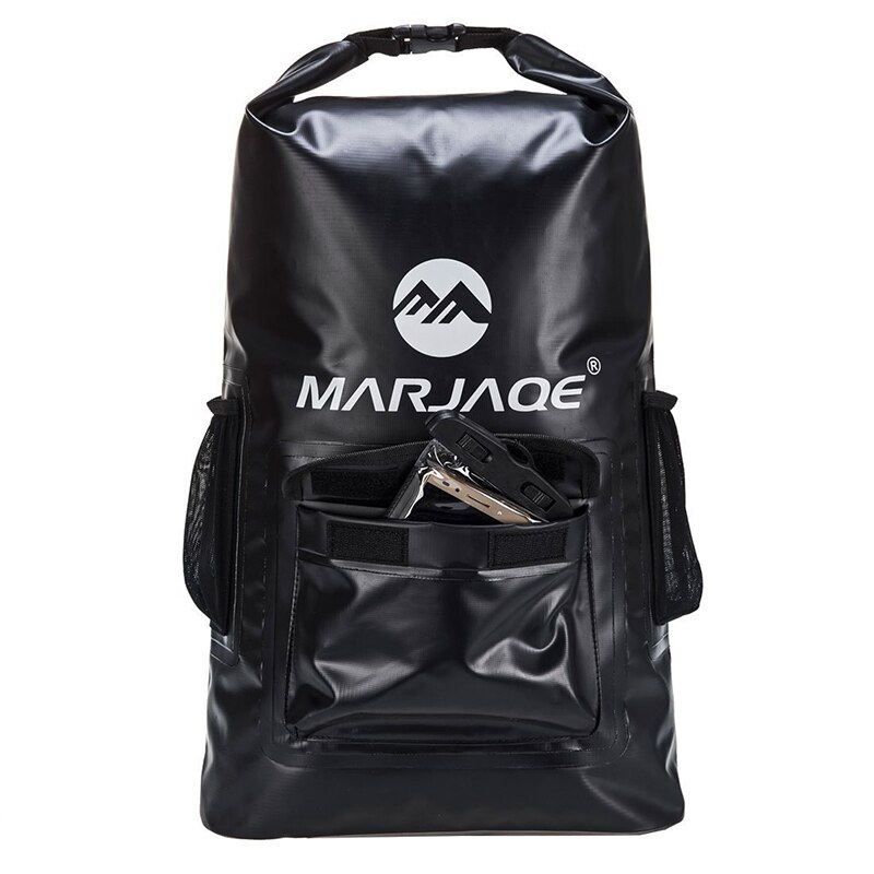 22L PVC Waterproof Dry Bag Outdoor Foldable Trekking Bag Beach Swimming Bag Rafting River Ocean Camouflage Backpack XA114Y: black