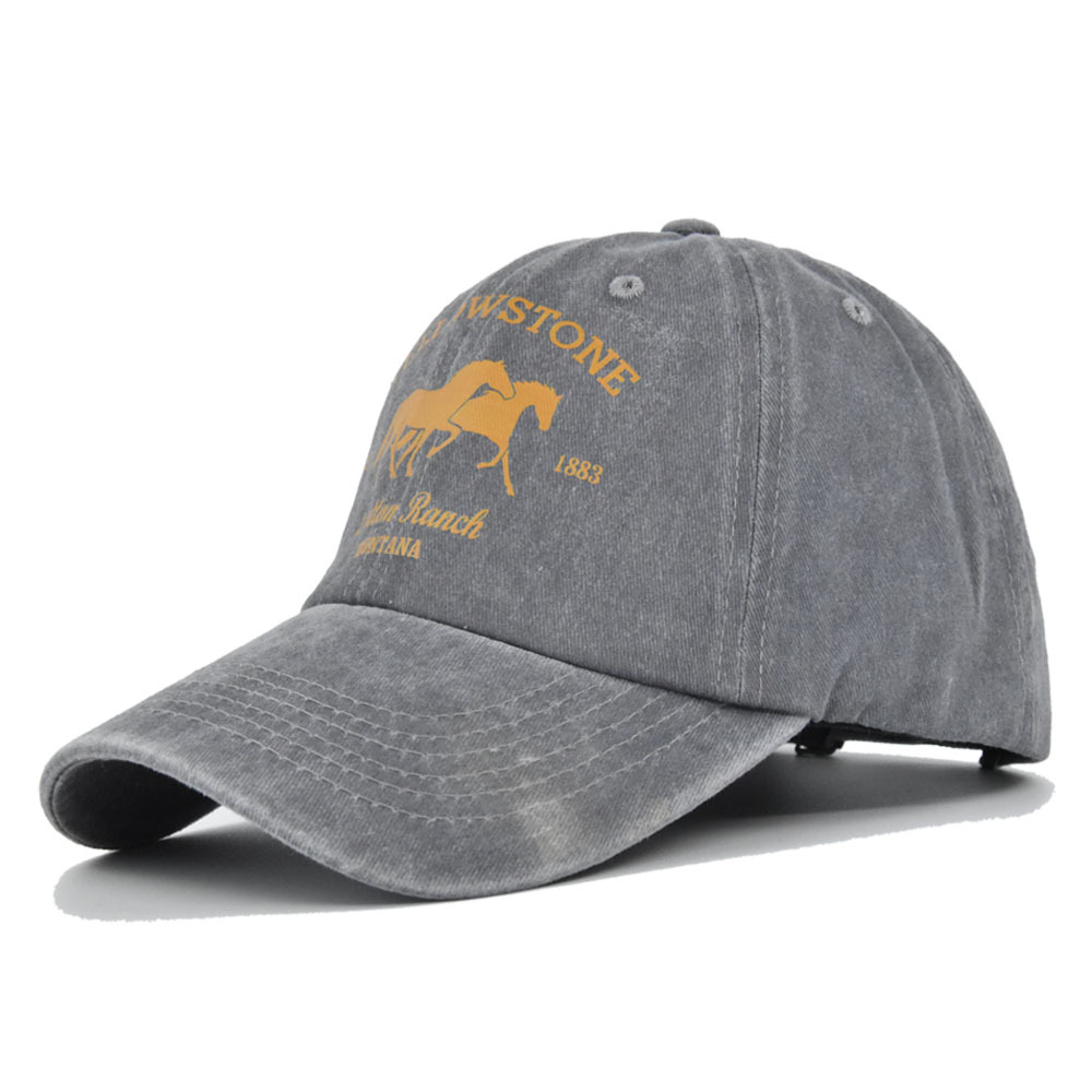 Baseball Kappe Snapback Hütte YELLOWSTONE Sonne Hütte Frühling Herbst Baseball kappe Sport kappe Hüfte hüpfen Einbau Kappe Hüte Für Männer frauen: grau