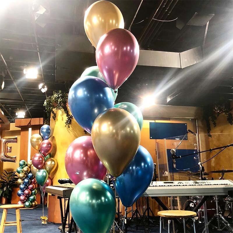 50 st metall latex ballong kostym födelsedagsfest förslag bröllop festival dekoration spel belöning 12 tum