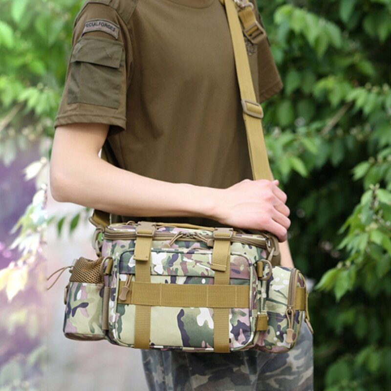 Multifunctional Waterproof Fishing Bag Single Shoulder Lure Backpack Reel Bag Straps Fish Tackle Bag