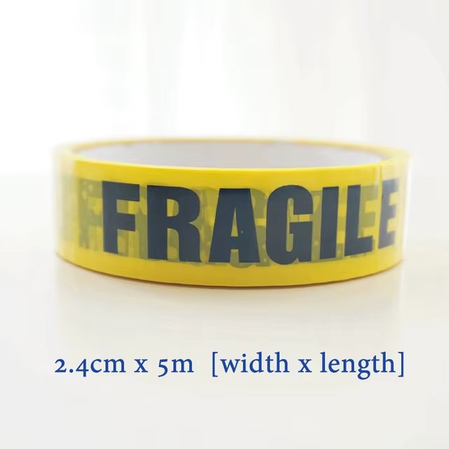 1/Roll 24Mm * 25M Waarschuwingstape Gevaar Waarschuwing Fragiele Barrière Herinneren Diy Sticker Werk Veiligheid Plakband Voor Winkelcentrum Winkel School: Rood