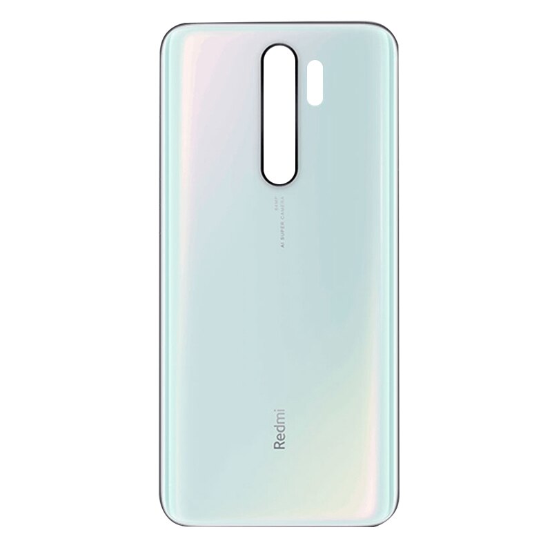 Originele Terug Behuizing Vervanging Voor Xiaomi Redmi Note 8 Pro Note8 Pro Back Cover Batterij Glas Sticker Reparatie Onderdelen: White