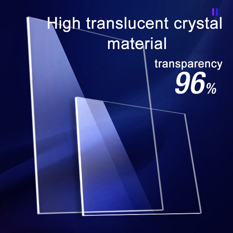 Transparent plexiglass plastic sheet acrylic sheet plexiglass polymethacrylate 1mm-9mm thickness 10x20cm length