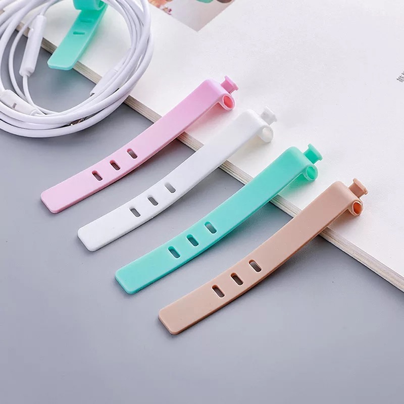 4 stk silikon kabel arrangør usb datapakke ledning vikler ledning beskytter holder kontor stasjonær pult sett tilbehør forsyninger