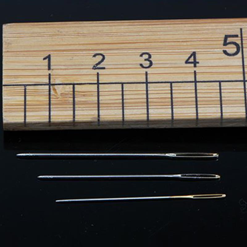 Agujas de Punta Roma con Base Dorada para Bordar y Hacer Punto de Cruz, Herramientas para Costura con Estuche Incluido, 30 Unidades