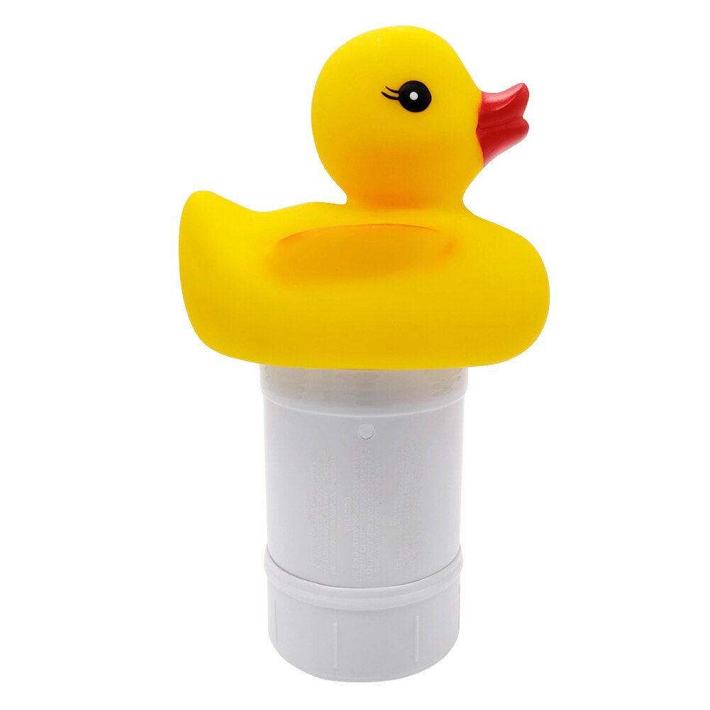 Flotador dispensador químico flotante de pato bonito para piscina, dispensador de pastillas de cloro, ofertas de abrazo