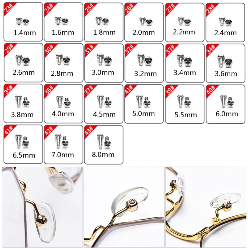 Glasses Sunglasses Eye Glass Repair Kit Screws Nuts Pads Optical Repair Tool Set