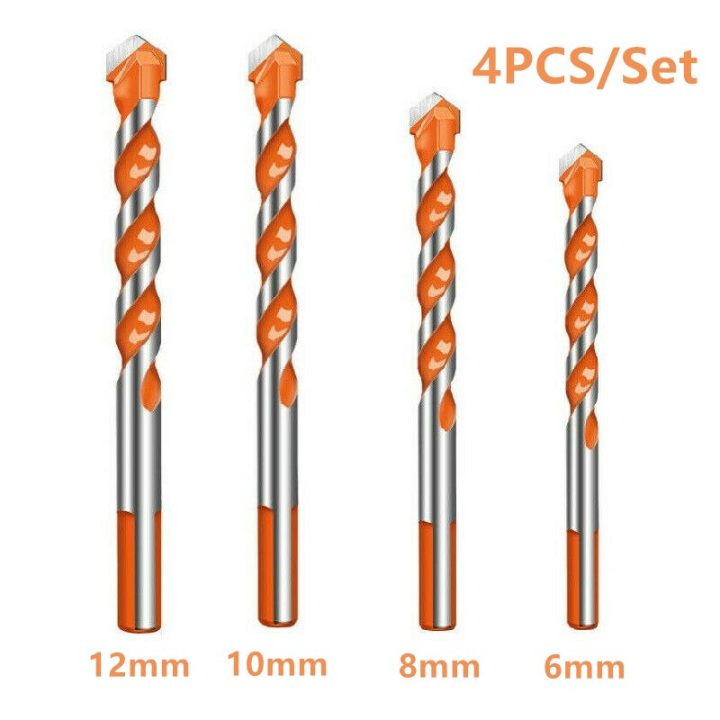 4*Ultimate Drill Bit Overlord Drill Bit Set For Glass Ceramic Tiles Electric Tool Multifunctional Ceramic Glass Hole Working Set: Default Title