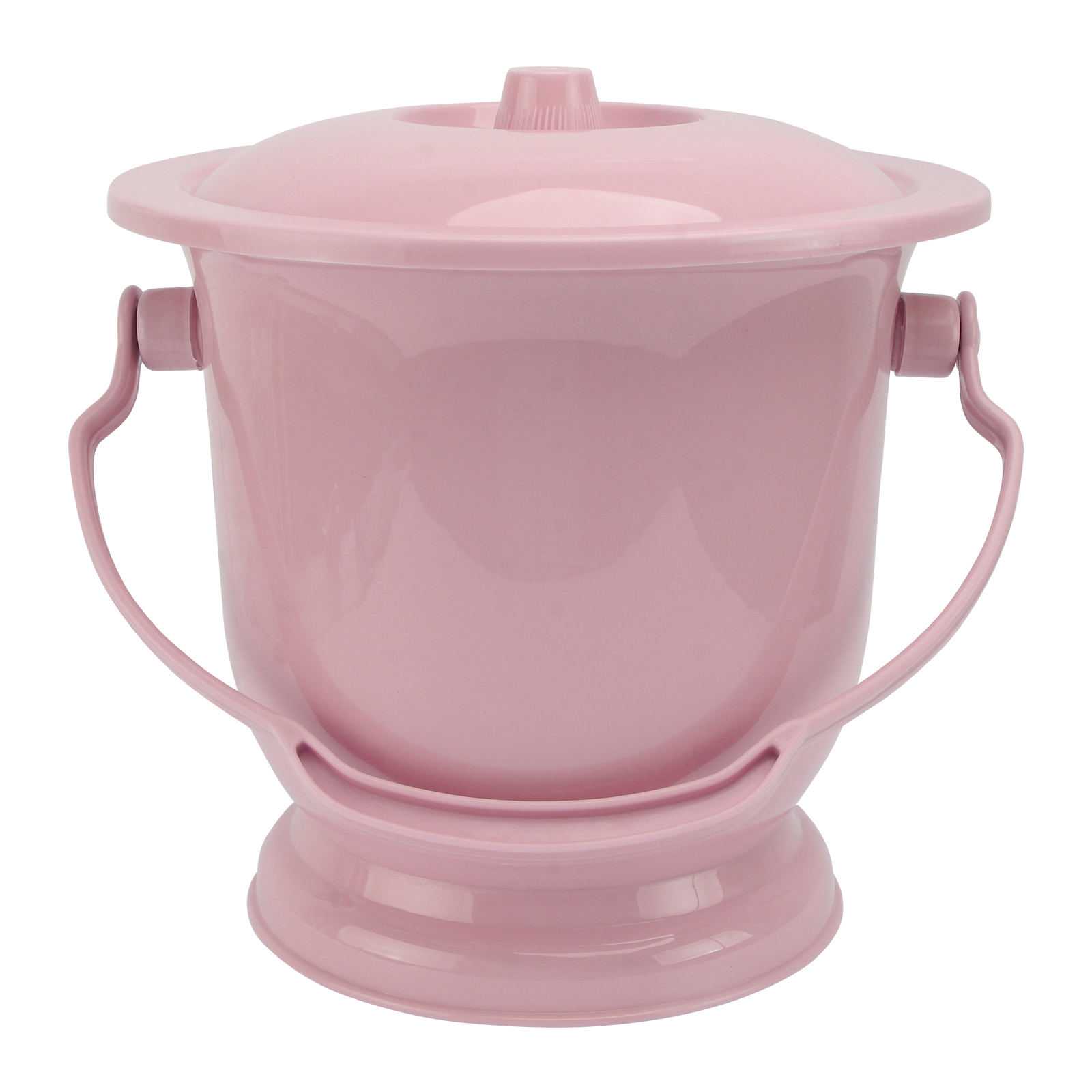 1PC Household Chamber Pot Handheld Thickened Spittoon with Lid Portable Urine Poop Pot Children Potty Training Seat Bathroom: Pink