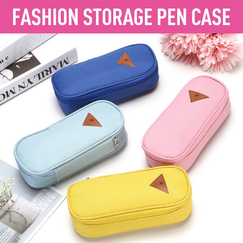 School Supplies Large-capacity Pencil Case Multi-function Pencil Case Child Cute Candy Color Pencil Case Office Stationery