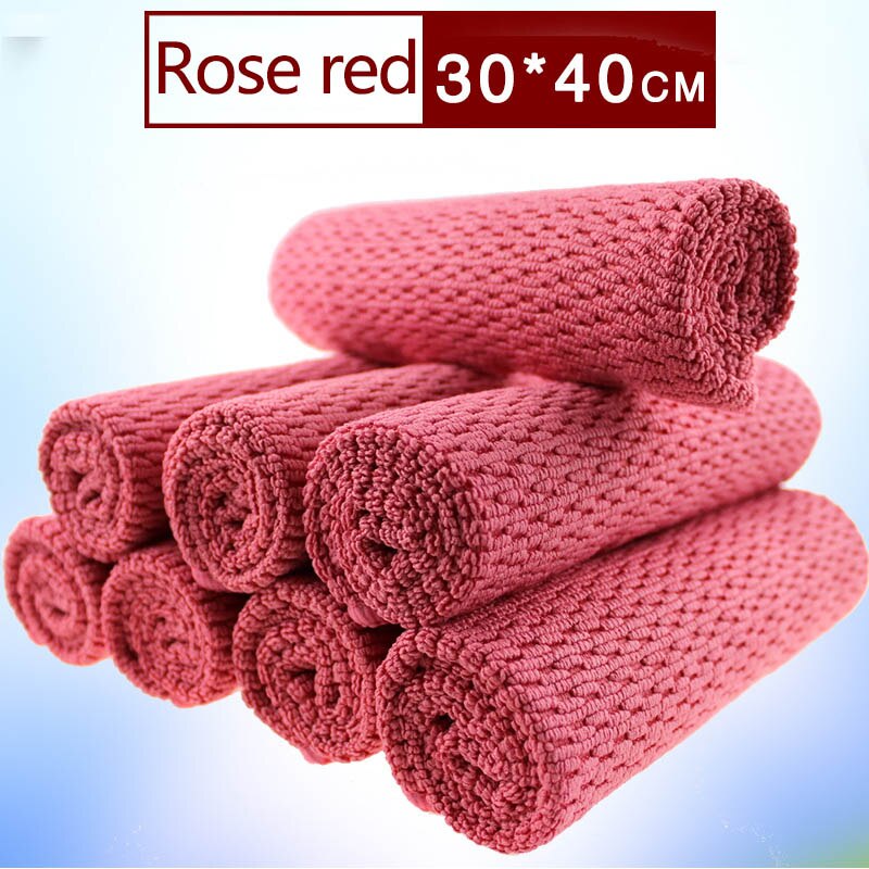 Kitchen Towel Super Absorbent Cleaning Cloth Easy Cleaning Wipes Table Window Tool Portable Microfibre Thicker Dishcloth 30*40cm