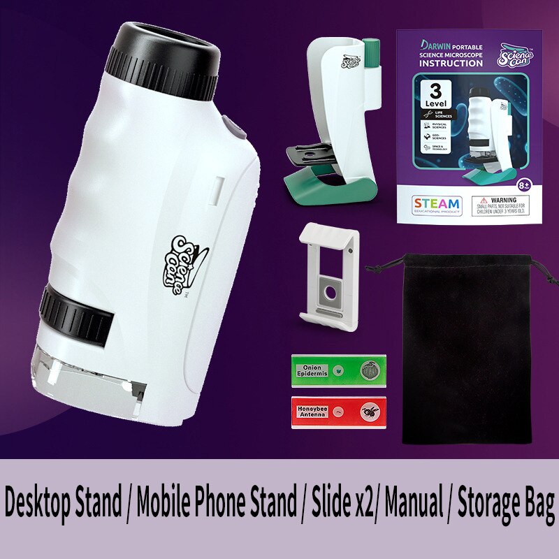 Iphone Camera Modules Draagbare Mobiele Telefoon Mini Microscoop Mini Kind Middelbare School Student Biologische Experiment Science
