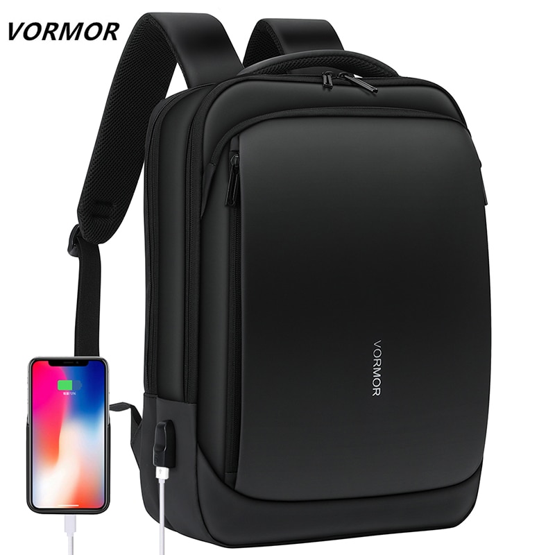 VORMOR-sac à dos pour hommes, 14 15.6 pouces, avec chargeur USB pochette d&#39;ordinateur, étanche, Anti-vol, Mochila Business, sacoche