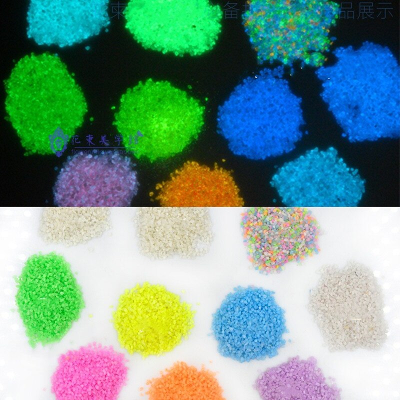1bag Luminous Aquarium Sand Glow In The Dark Sand Ornament Decorative Sand Fish Tank Decoration Stone Sands Pink Gold Blue