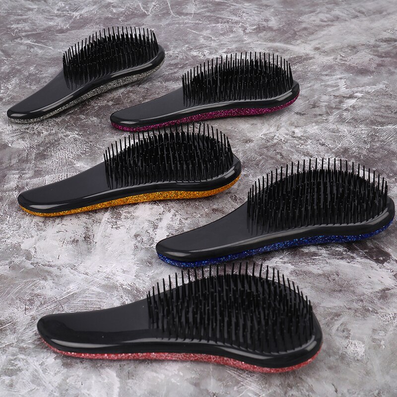 1Pcs Vrouwen Detangling Hair Brush Anti-Statische Borstel Kammen Salon Zachte Wirwar Nat Droog Haren Handvat Tangle Krullend