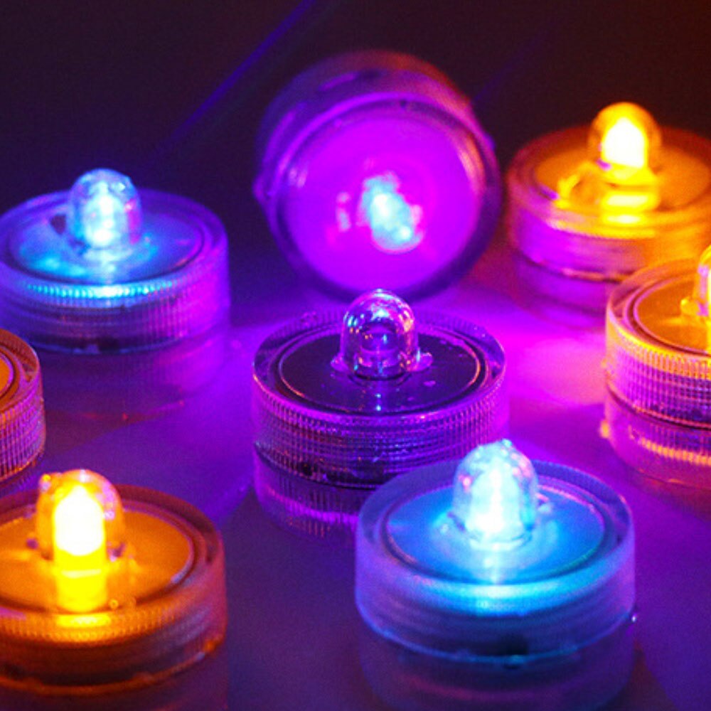 12 Teil/los Wasserdichte LED Teelicht Simulation Kerze Hochzeit Tauch Unterwasser Kerze Lichter Für Weihnachten Hochzeit Party Deko