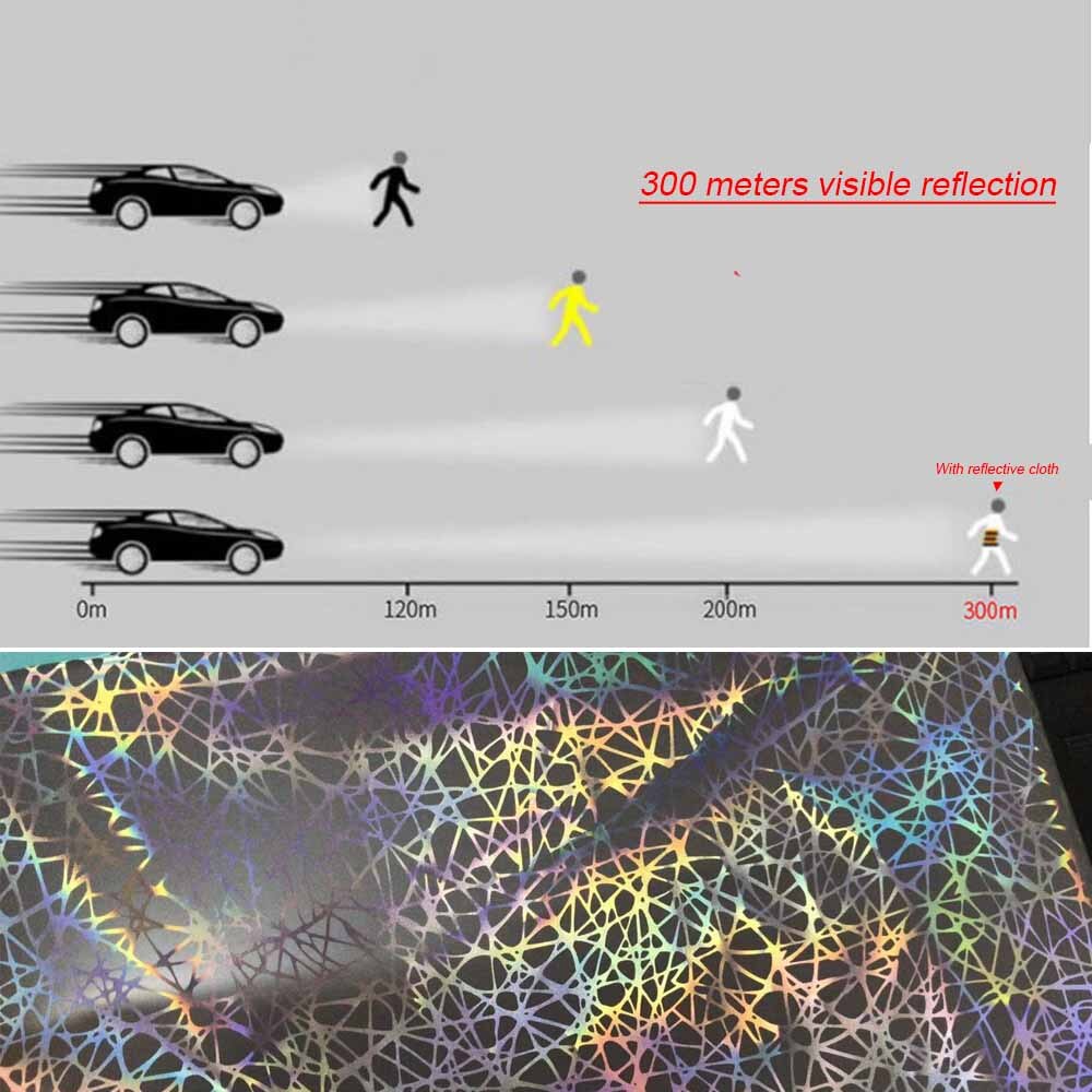 Rainbow Reflective Fabric Holographic Fabric in Mesh Pattern Mermaid Silver At Night for Clothing PatchWork Sewing Art