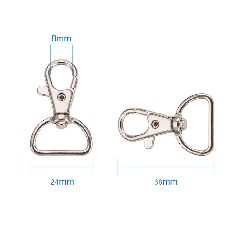 Au-20 Stuks Swivel Snap Haken En D Ringen Sleutelhanger Clip Swivel Snap Haken Voor Lanyard En Naaien projecten