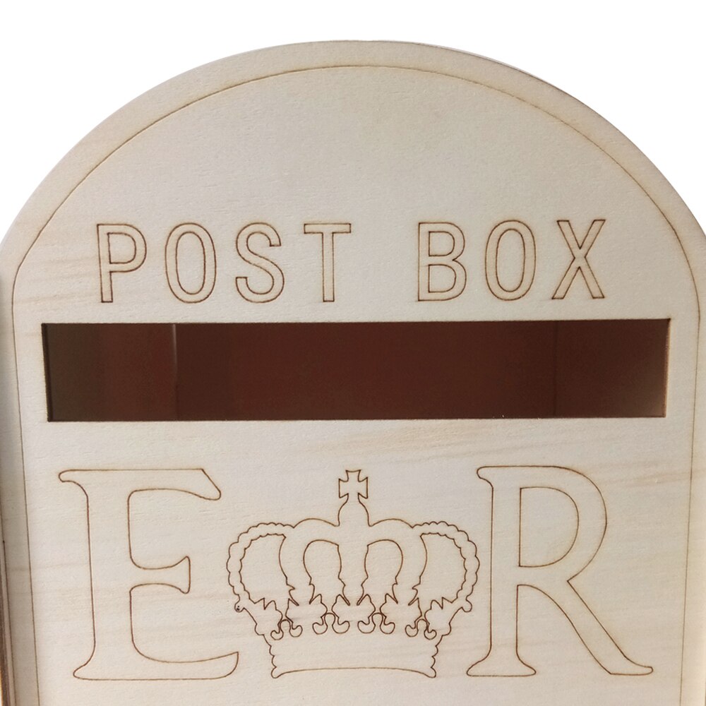 DIY Wedding Card Box Royal Mail Style Ornaments Wooden Wedding Mailbox Post Box With Mini Lock For Baby Shower Party Wedding