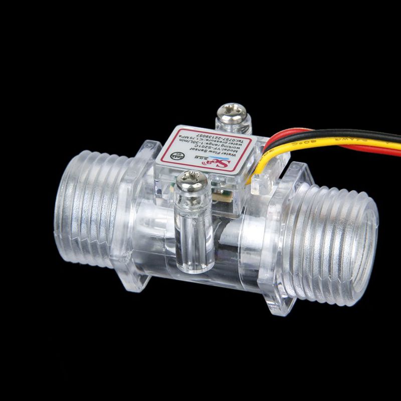 G1/2&quot; Water Flow Sensor 1-30L/min Transparent Material Visible Flow Meter Water Flow Counter YF-S201C