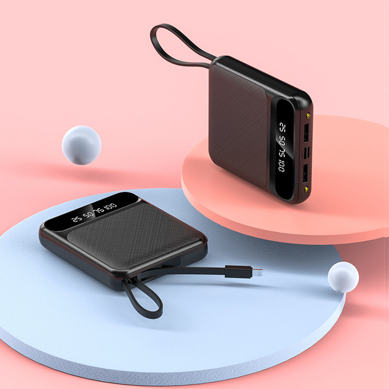 30000mAh Power Bank LCD Digital Display Phone Fast Charger LED Lighting Portable Outdoor Travel Powerbank for All Smartphones: Black