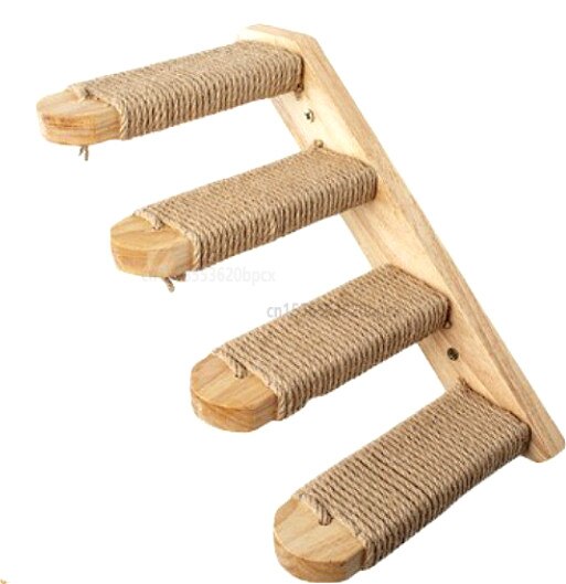 Kat Ladder Massief Hout Wandmontage Ladder Sisal Rubber Houten Ladder Kat Speelgoed Multi Layer Kat Stand Kat Klimmen frame: B