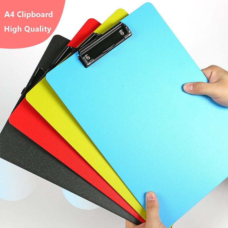 A4 Plastic Klembord Schrijfblok Bestandsmap Boord Clip Document Houder Organizer Memo Notepad School Stationery Office Supplies