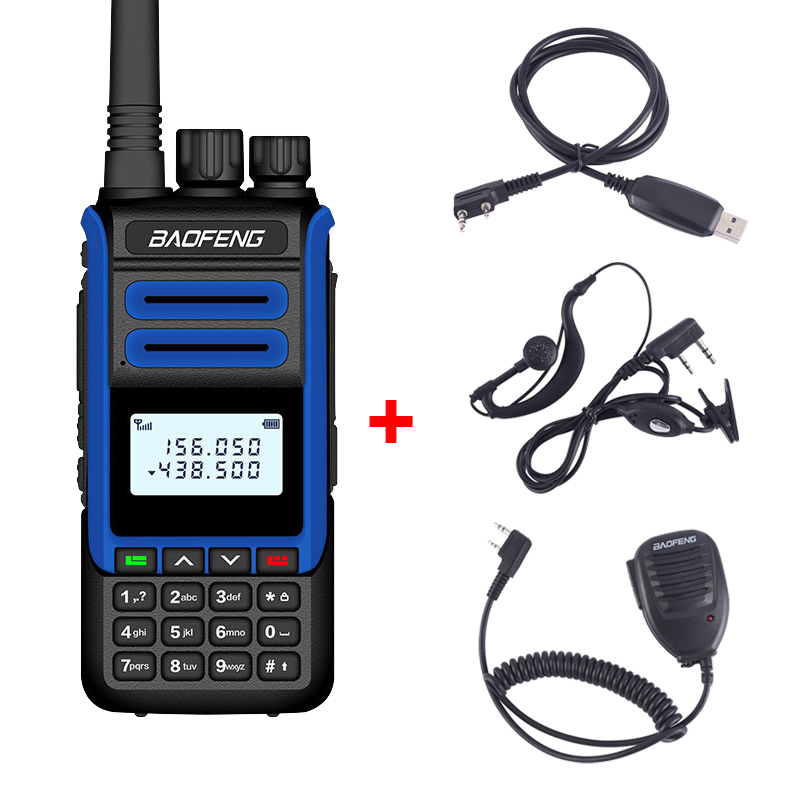 BaoFeng-walkie-talkie BF-H7 de 10W, estación de Radio CB Amateur potente, transceptor de banda Dual BF-H7, intercomunicador de caza, 10KM: BF-H7 Packing 9