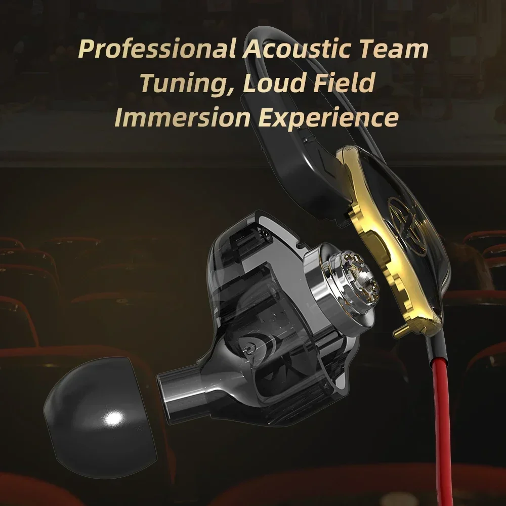 HiFi 7.1 Stereo Sound in-Ear Game Wired Earphones Desktop Gaming Headset Music Earbuds Suitable for Karaoke/live/recording