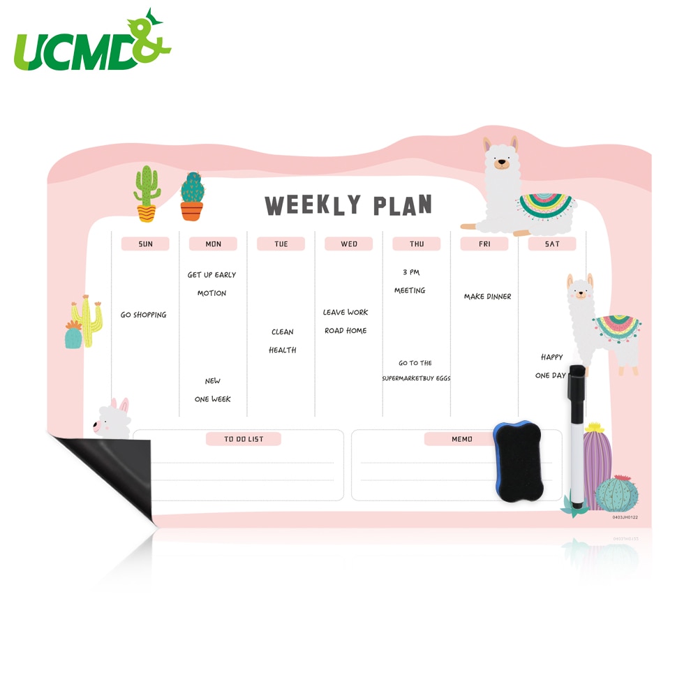 Droog Veeg Magnetische Wekelijkse Planner Whiteboard Kalender Voor Koelkast Organiseren Uw Familie Maaltijd Plan Winkelen Lijst Kids Karwei Grafiek