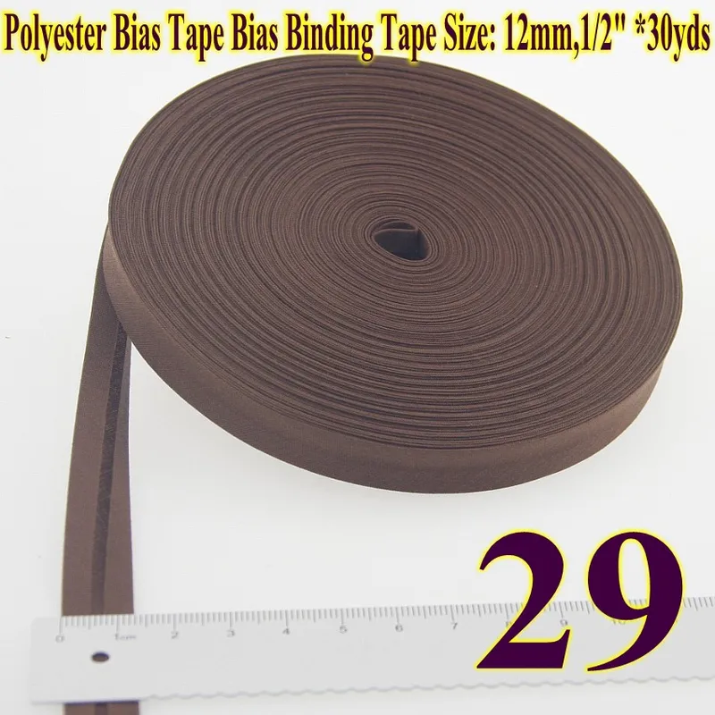 Hoogwaardig polyester biaisband van 12mm (1/2 cm breed en ) x 30 meter lang voor doe-het-zelf naaiprojecten.: Lichtgeel