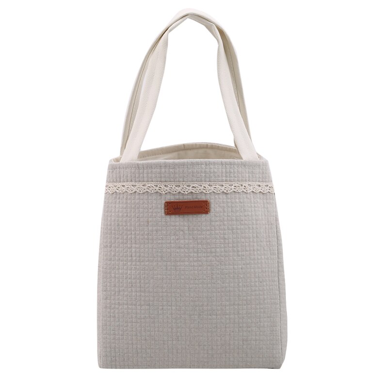 Matpose aluminiumsfolie isolasjon ensfarget blondebunt munn bomull praktisk mat nedkjølt piknik tote bag