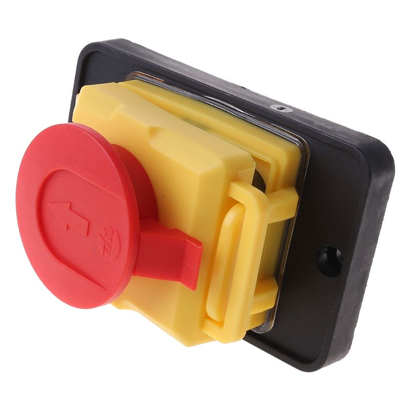 KJD12 250V 4Pin Waterproof Magnetic Start Stop No Volt Release Pushbutton Switch