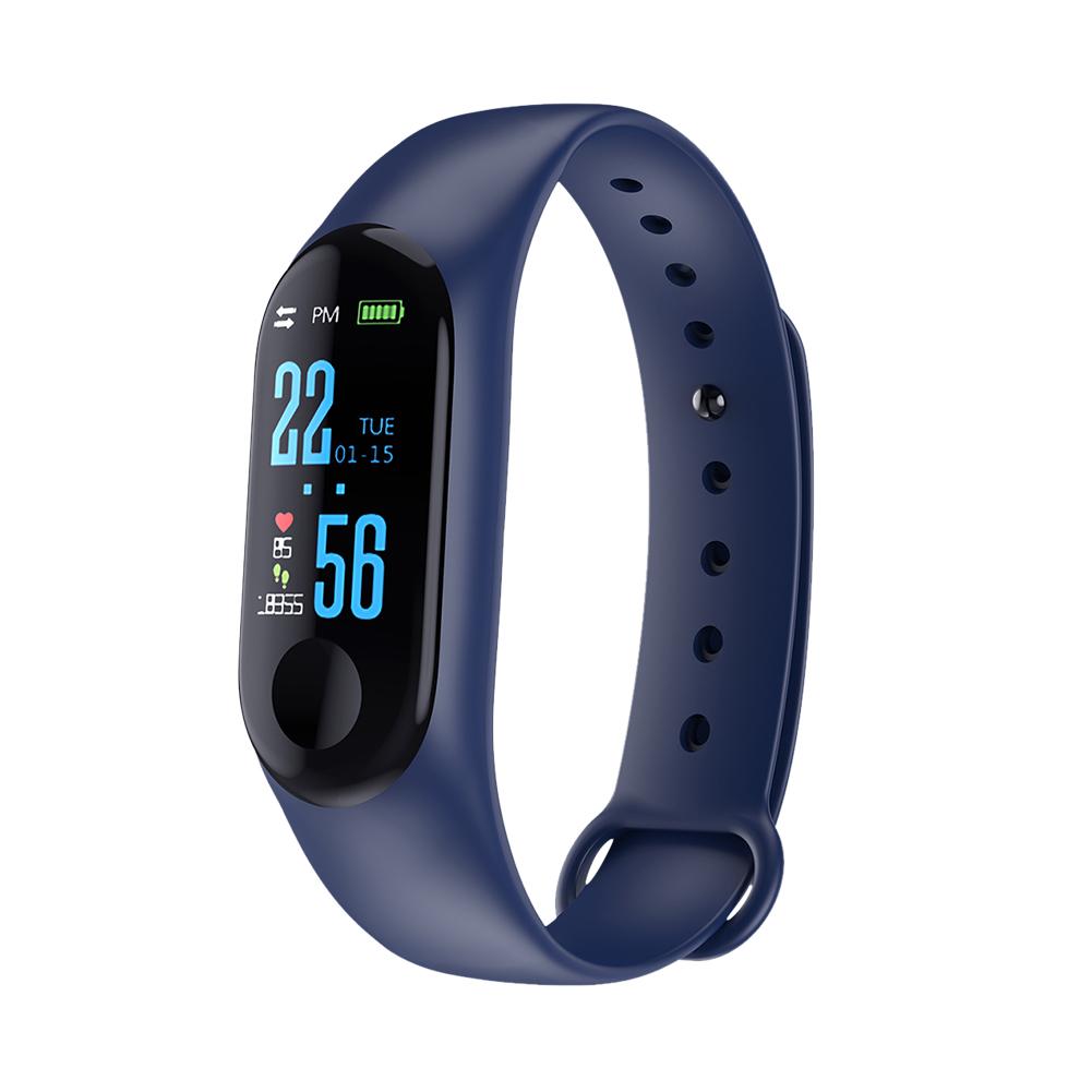 Pulsera inteligente M3 para IPhone, reloj con función de frecuencia cardíaca, resistente al agua, pantalla táctil, Control por Bluetooth, podómetro de Fitness,