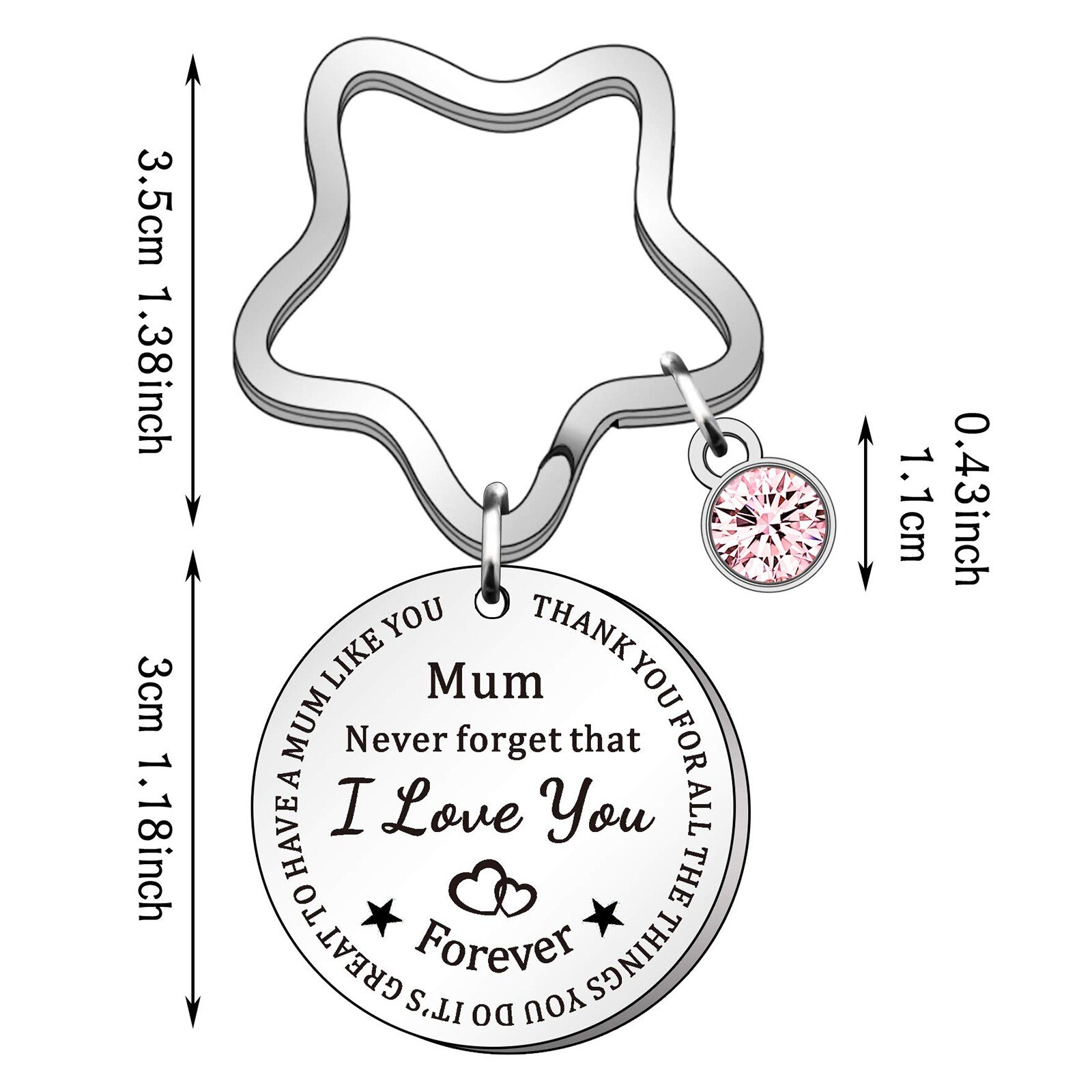 Cadeaus Voor Haar Mom Mum Zus Dochter Familie Presenteert Sleutelhanger Sleutelhanger Charm Moeders Dag Vaders Dag Verjaardag Sleutelhangers
