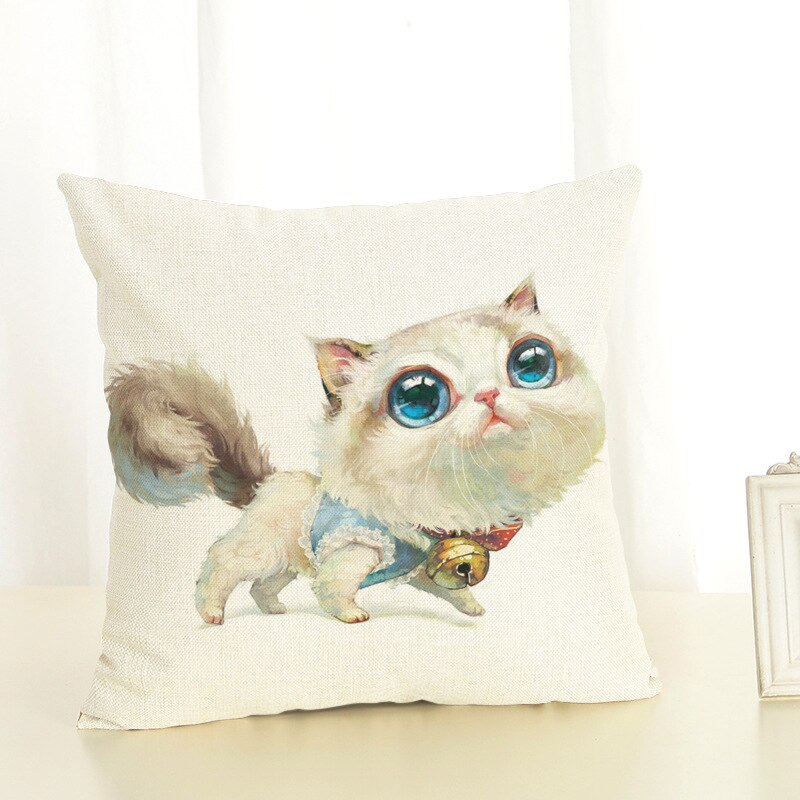 Zk20 novo bonito animal do bebê algodão e linho fronha capa de almofada para casa sem travesseiro dropshopping diy: B 45cm no pillow