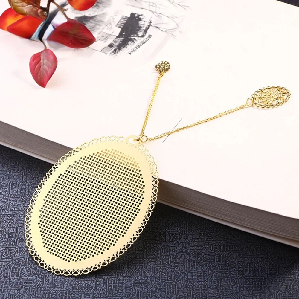 DIY Craft Cross Stitch Bookmark Cute Butterfly Owl Metal Silver Golden Needlework Embroidery Counted Cross-Stitching Kit: Round Gold