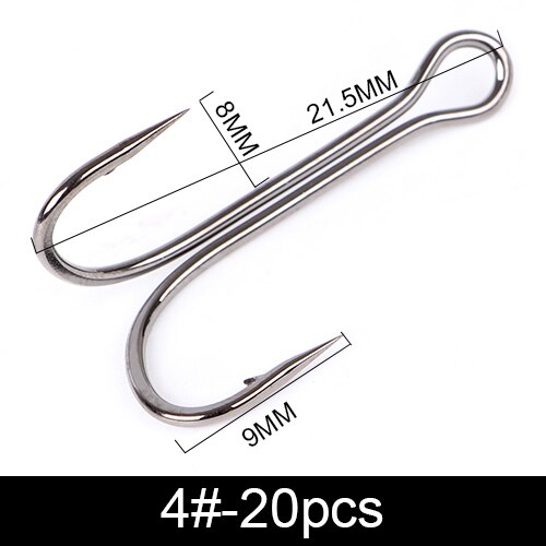 FTK 10-20pcs Double Hook Frog Lure Fishing High Carbon Steel Hook 3/0-6# Fly Tying Worm Silicone Bait Double Fishing Hook: PURPLE