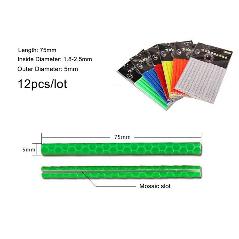 12Pcs 75Mm Bike Outdoor Strip Reflector Fiets Mountainbiken Velg Spoke Mount Buis Waarschuwingslampje Strip reflector