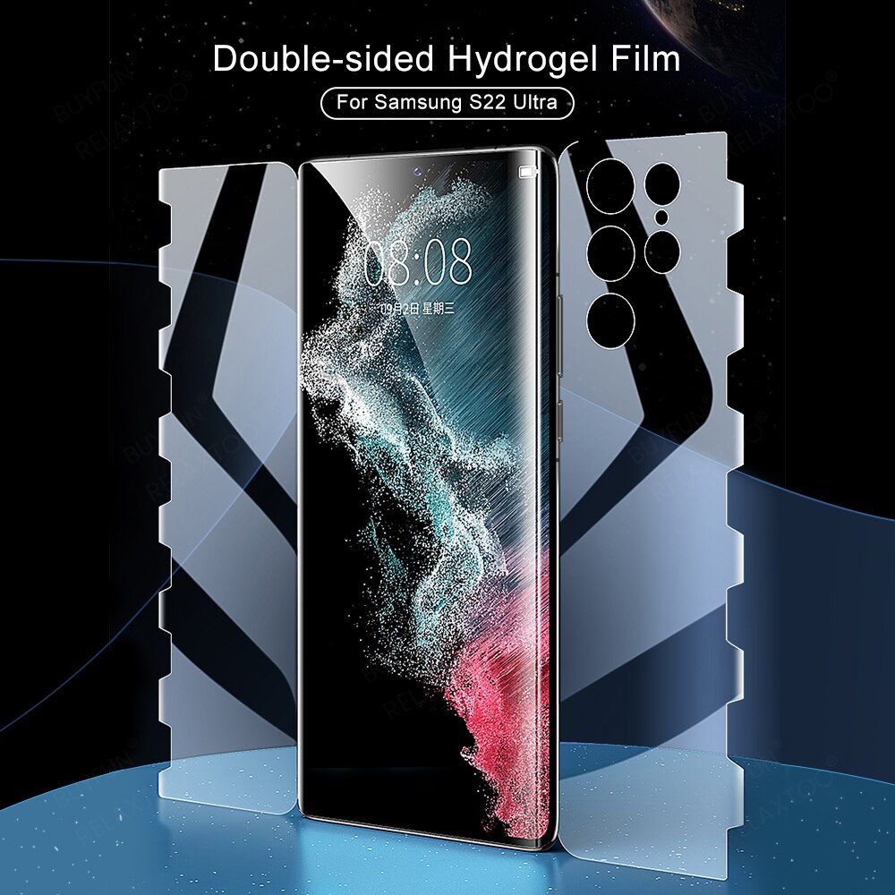 S22Ultra Screen Protector Voor Samsung S22 Ultra Zachte Full Body Film Sansung S 22 + Glas Hydrogel Film Galaxy S 22 Ultra Hidrogel