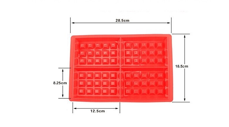 Küche Backformen Hohe-temperatur Nicht-Stock Waffel Schimmel Silikon DIY Backen Kuchen bilden Platz/Runde Kuchen bilden Macher