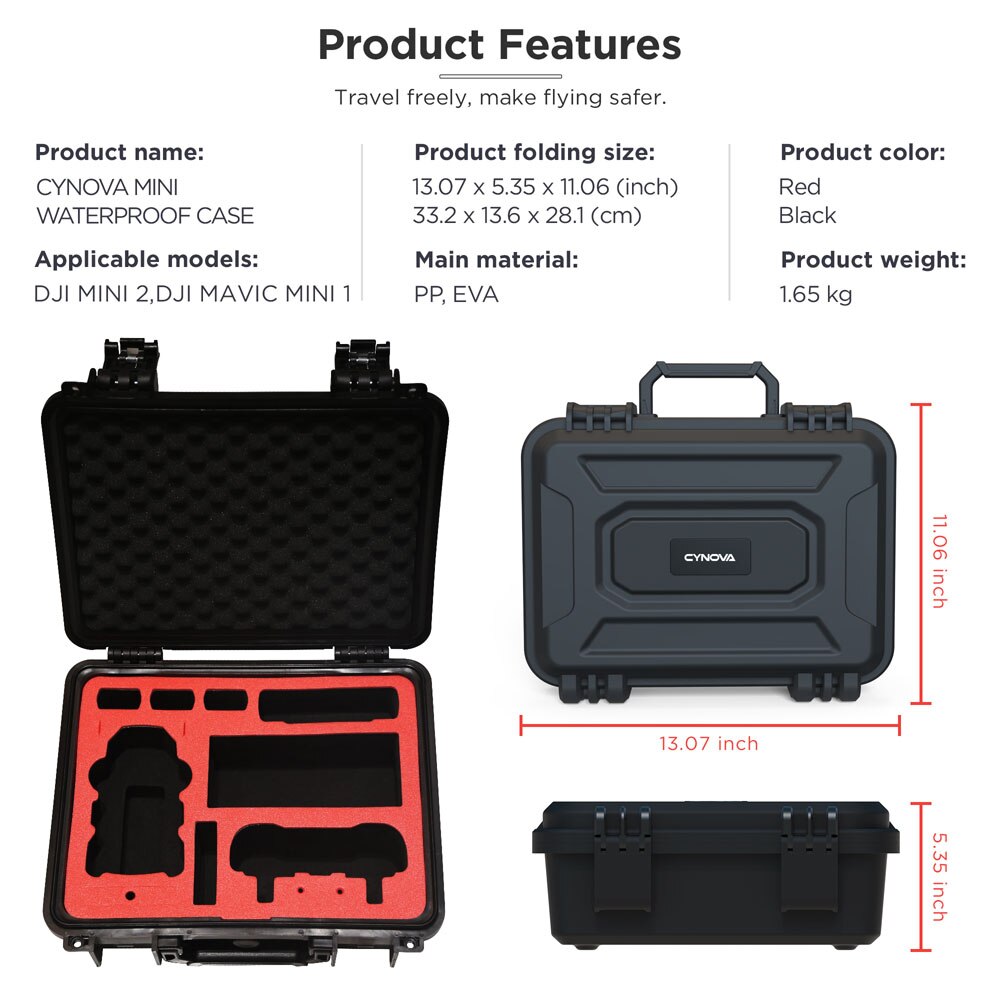 Dji Mavic Mini 2 Hard Shell Draagtas Abs Waterdichte Doos Koffer Explosieveilige Voor Mavic Mini/Mini 2 Drone Accessoires