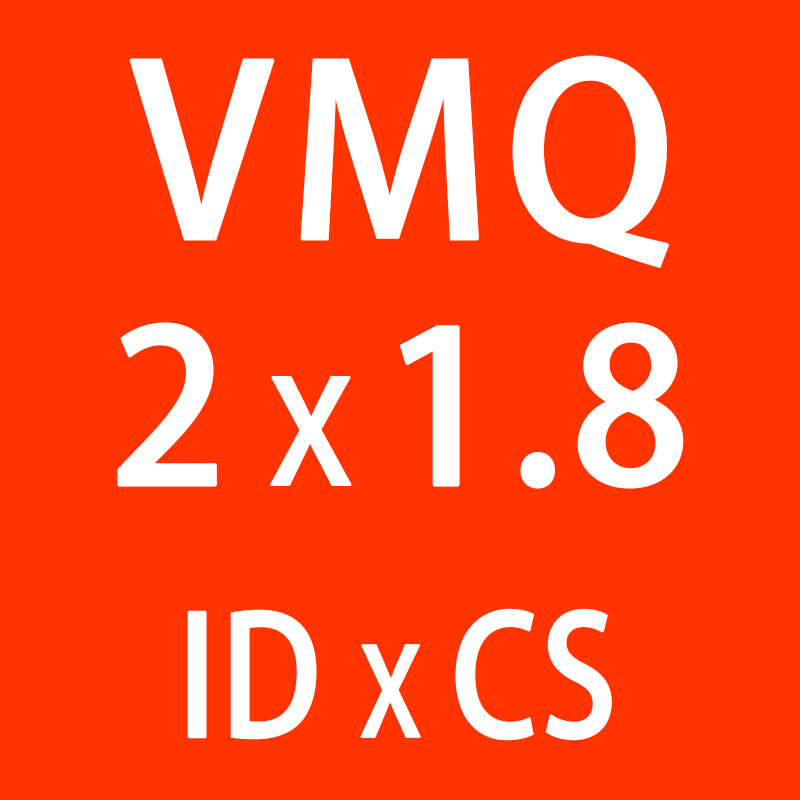 10 stk / parti silikone ringe silikone / vmq o ring 1.8mm tykkelse  id1.8/2/2.24/2.5/2.8/3.15/3.55/3.75/4mm gummi o-ring tætningspakning: Id2mm