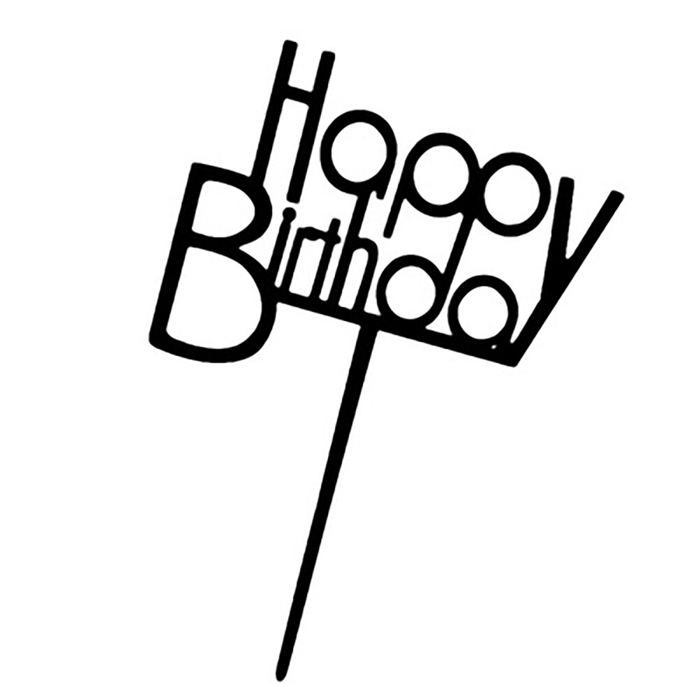 Happy Birthday Cake Topper Acrylic Gold Mirror Cupcake Topper for Kids Birthday Party Cake Baby Shower Decorations: 8