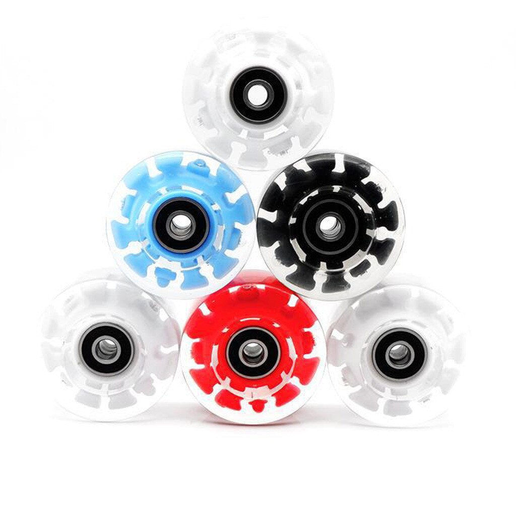 Roues de patins à roulettes, lumineuses, colorées, 4 pièces, avec roulements, pour Sports de plein air