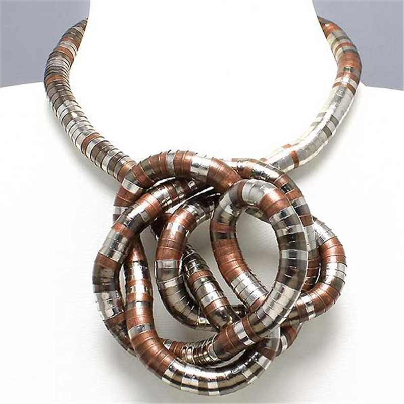 5 mm 90 cm Eisen flexibel gedrehte Schmuck biegsame Schlangenhalskette 12 Farben erhältlich: Lila